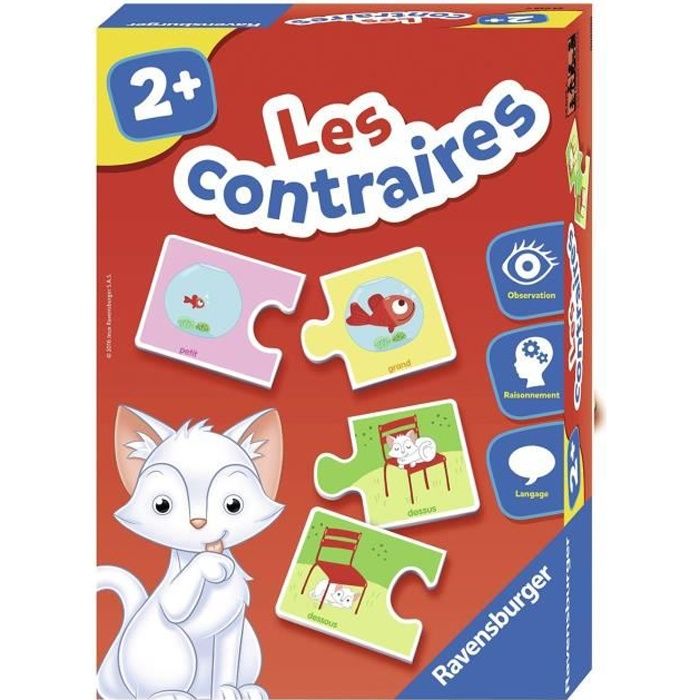 RAVENSBURGER Jeu éducatif Les contraires - 2 ans et +
