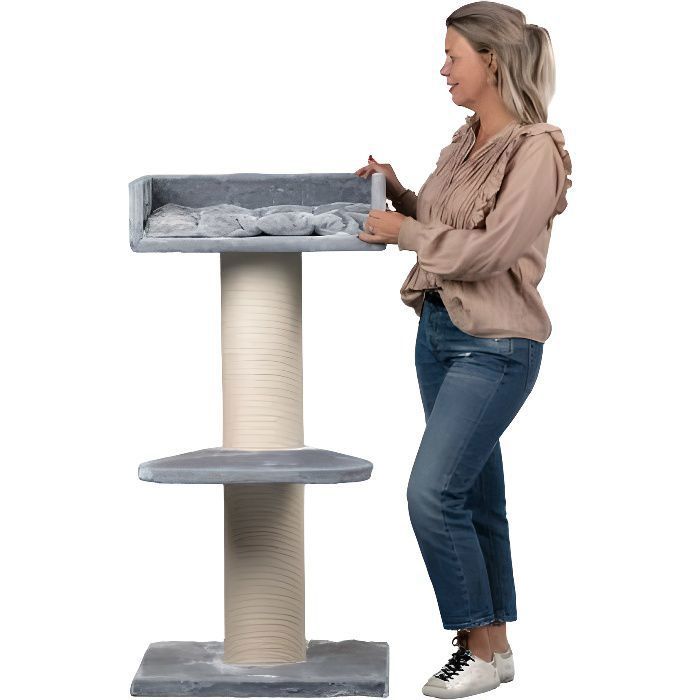 RHRQuality Arbre à chat Maine Coon Lounge Light Grey