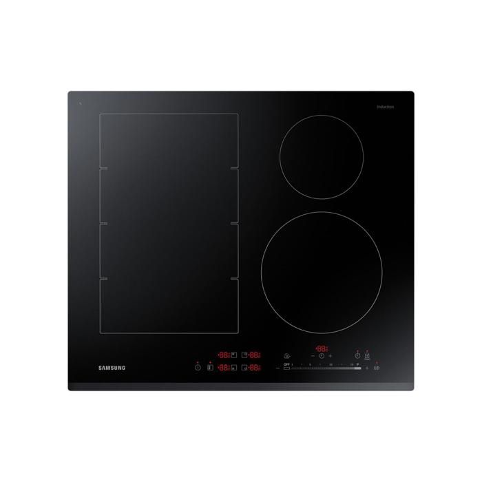 Samsung NZ64K7757BK, Intégré, Plaque avec zone à induction, Verre-céramique, Noir, 1400 W, 14,5 cm