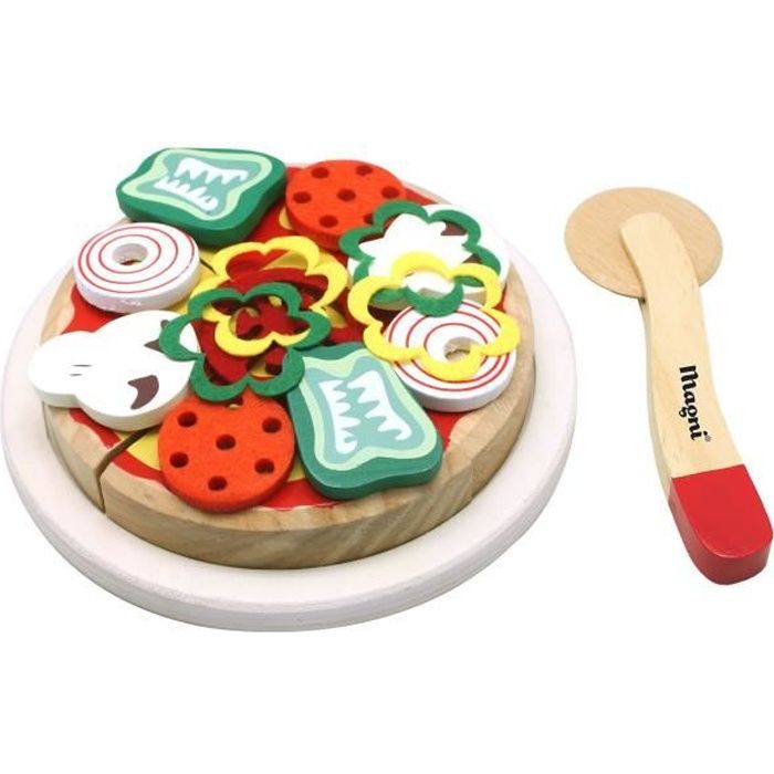 Jouet en bois - Pizza à découper Mulitolor TU