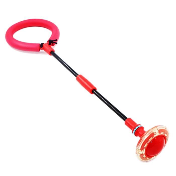 SURENHAP Corde à Sauter Boule de saut pliable pour enfants Anneau de saut de cheville Jouet coloré Flash pour enfants et adultes Rou