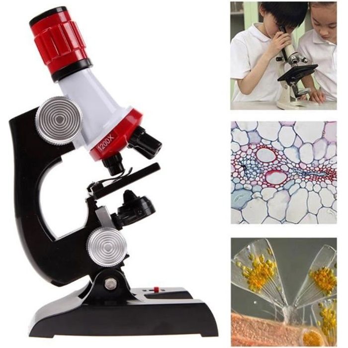 100 - 1200X Zoom Biologique Microscope Jouet Science de Biologie d'Enfant Jeux Scientifiques Éducatif Débutant Instruments Cadeau