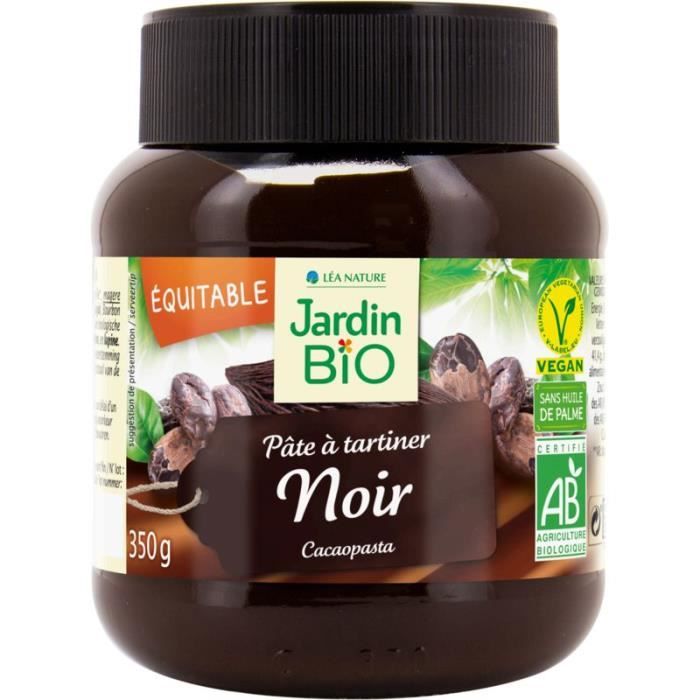 Pâte à tartiner noire bio 350 g Jardin Bio