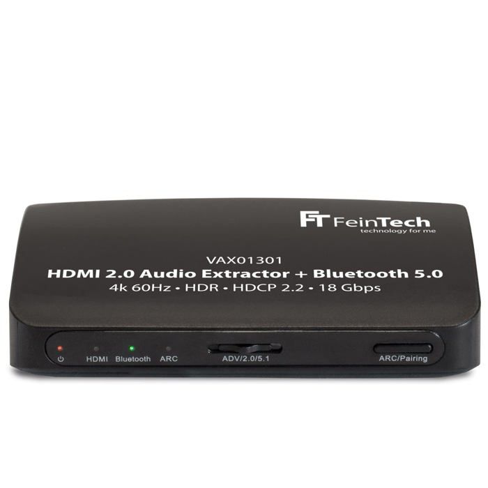 FeinTech VAX01301 – Extracteur audio HDMI 4K60Hz ARC 5.1 avec émetteur Bluetooth 5.0 RCA & SPDIF
