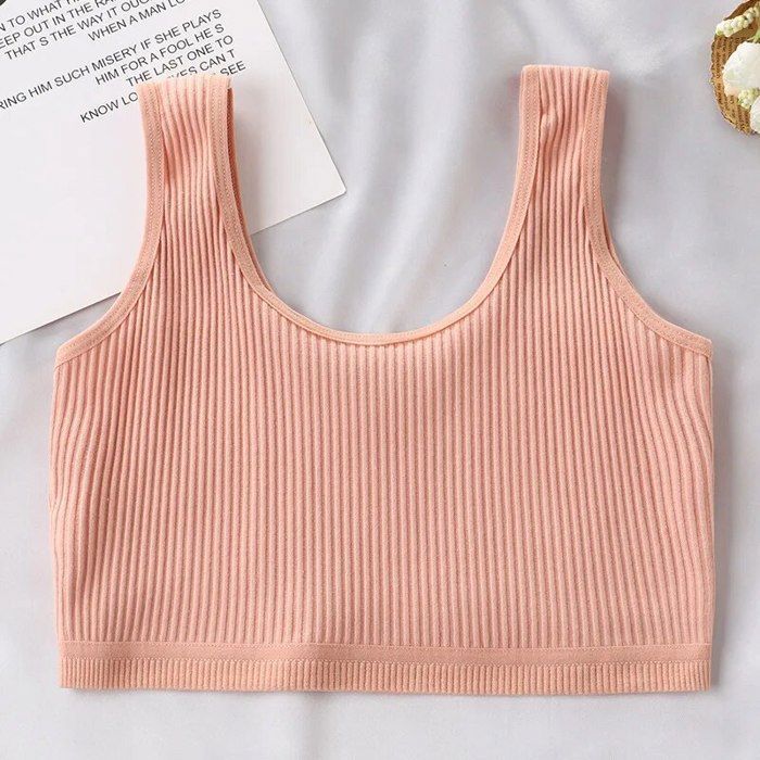 Soutien Gorge Coton Filles ATSNOSH Soutiens-Gorge Filles 8-12 Ans - Lot De 3 - Coton Sans Couture Coton Respirant 8-12 Ans