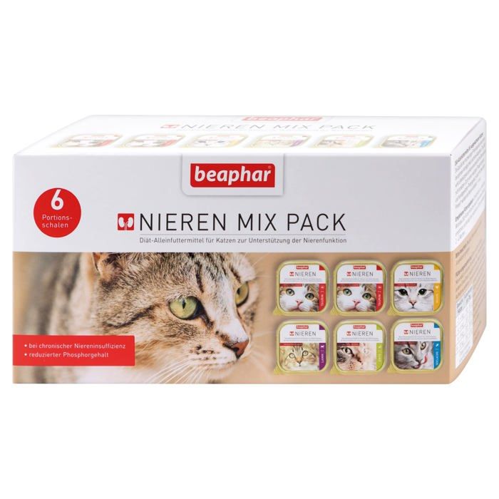 Beaphar Pack Mix pâtée pour chat régime rénal 600 g (5 variétés) - réf. 10884