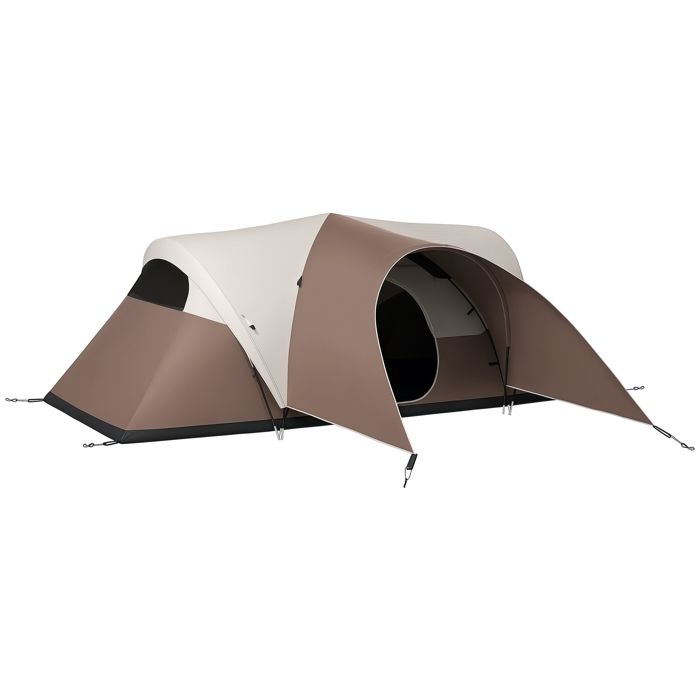 Tente de camping Outsunny familiale 7 personnes étanche ventilée avec sac de transport dim. 550L x 300l x 198H cm