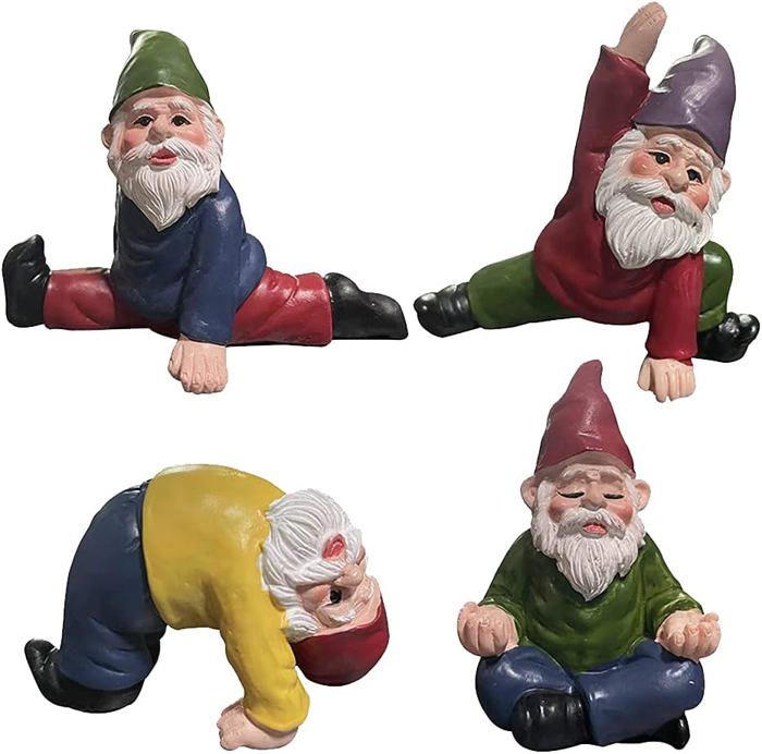Nain De Jardin Motard Amusant En Résine - Décoration Extérieure Pour Terrasse, Balcon Et Jardin - Gnome Âgé Avec Moto - Cadeau Idéal Pour Homme
