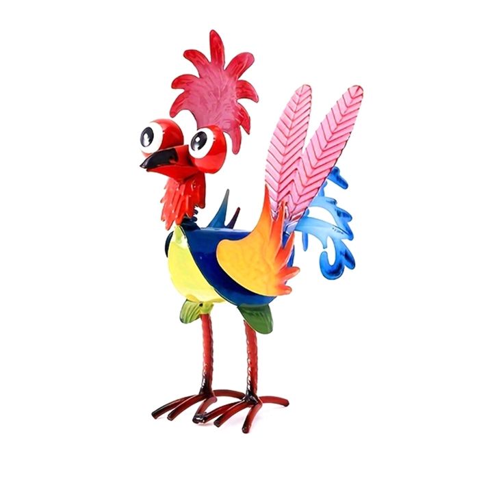 Alnicov Lot 5 Décorations Métal Coq Pour Jardin - Statues Poules Extérieur