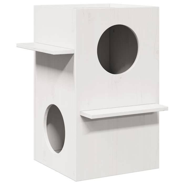 vidaXL Maison pour chat 43x43x60 cm bois de pin massif