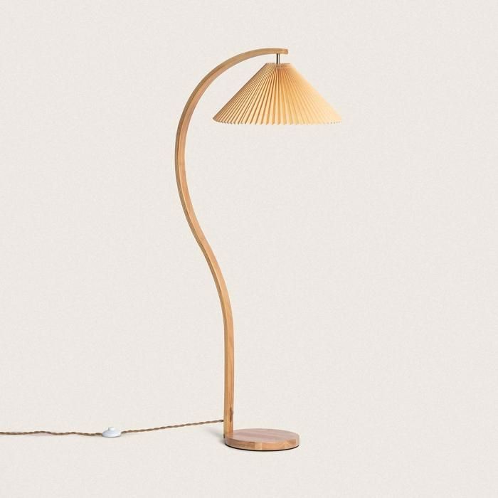 Lampadaire Bois Luanda Orange
