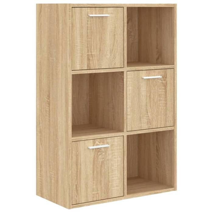 Armoire de rangement - GKK - Avec 3 cubes ouverts et 3 cubes avec portes - Chêne sonoma 60x29 5x90 cm Bois ingénierie @2651