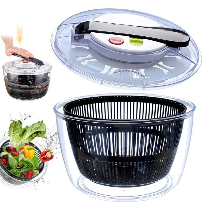 Essoreuse  Salade Professionnelle 5L, Couverts  Salade Grande Capacit,  Classic Essoreuse  Salade Transparent,Essoreuse  - Cdiscount Maison