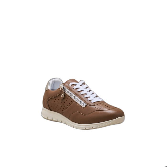 Pédiconfort Baskets cuir à aérosemelle amovible femme Pédiconfort