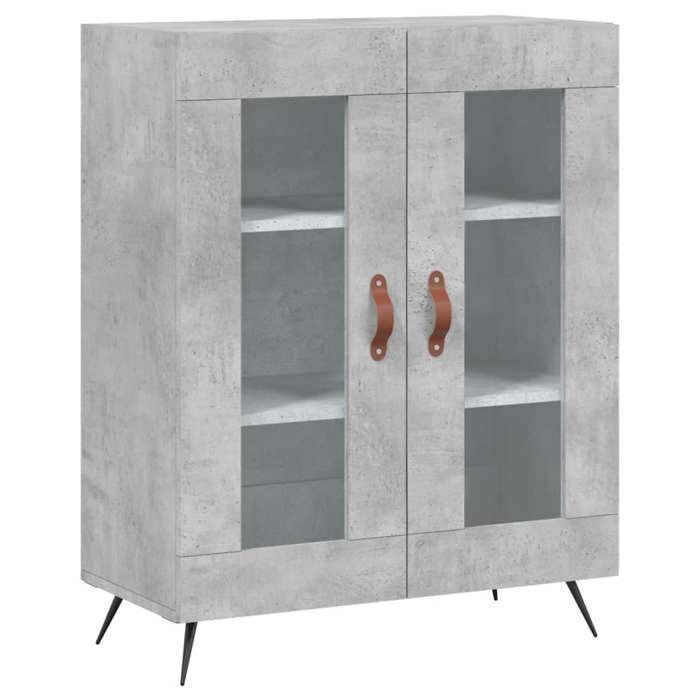 Luxueux Best*Buffet de couloir - Meuble Étagère pour rangement de cuisine/salon - gris béton 69 5x34x90 cm - Bois dingénierie