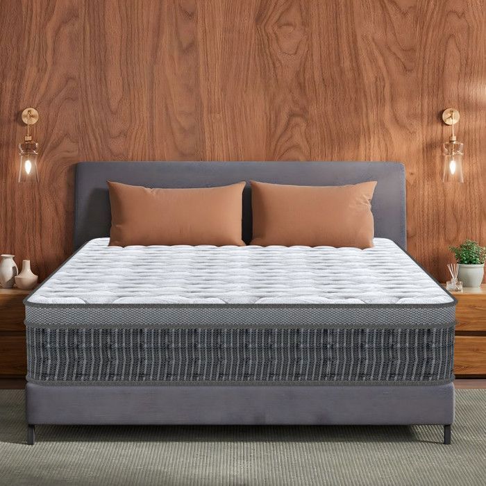 Matelas 160x200 cm Ép 28cm Matelas Hybride en mousse à mémoire de forme Sommeil Réparateur Soutien Parfait Oeko-Tex Durable