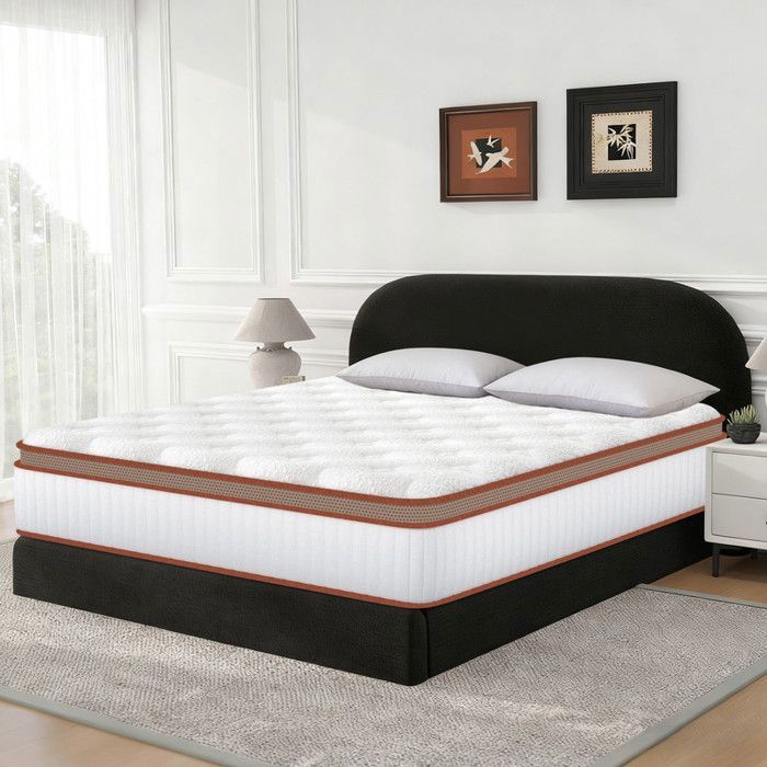 Matelas 140x200 cm Mousse à Mémoire de Forme Ép 25 cm Fermeté Moyenne Respirante Antibactérien Hypoallergénique oeko-Tex