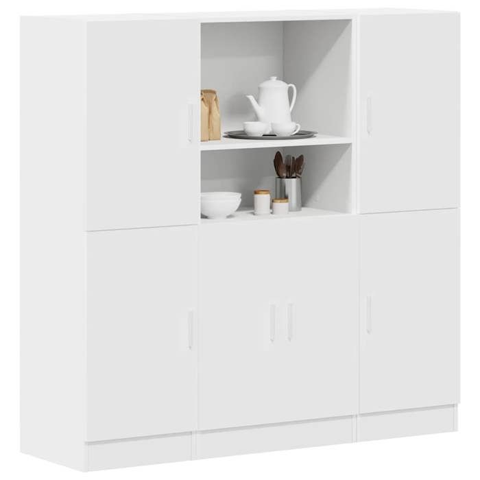 Ensemble darmoires de cuisine - vidaXL - Blanc - Bois dingénierie - 133x415x1315 cm - Grand espace de rangement
