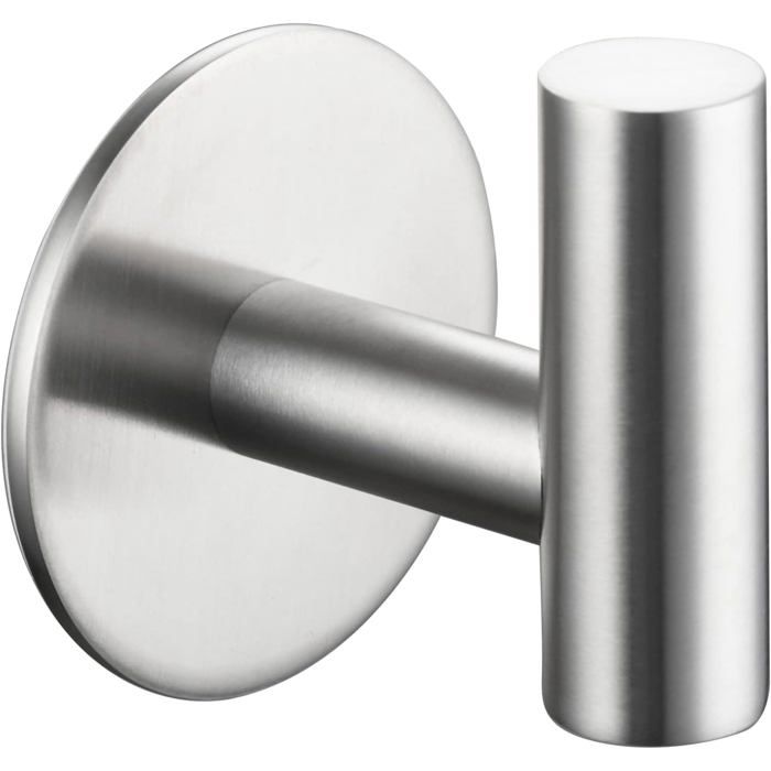 Lot de 4 Crochet Peignoir Adhesif Acier Inox Crochet Serviette Salle de Bain Mural Nickel Brossé