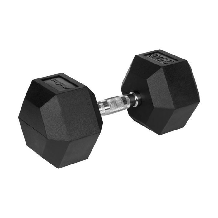Haltère - REBEL ACTIVE - RBA-2325 - Caoutchouté - 25 kg - Poignée antidérapante