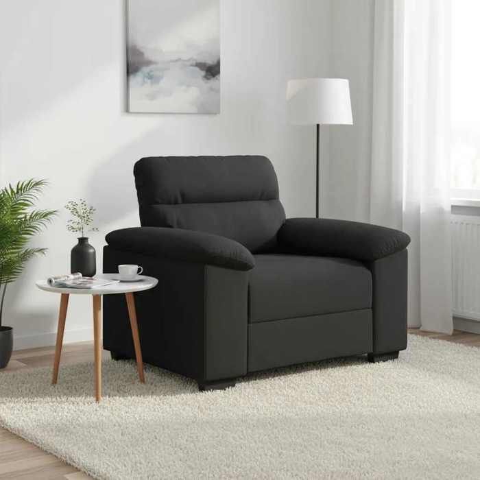 NEW 2026 Fauteuil noir 100x81x84 cm tissu L2717