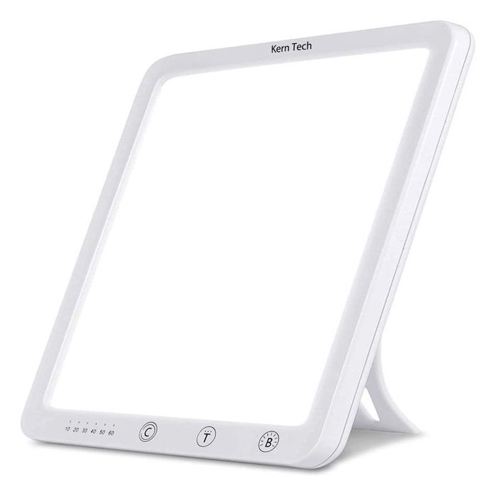 Lampe de Lecture - Kern Tech - 19 x 16 x 1 1 cm - Trois températures de couleur - Gradation à 5 niveaux - Timing intelligent - Blanc