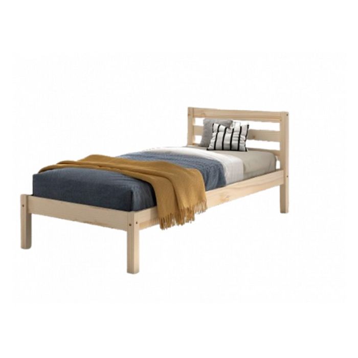Lit simple - VIPACK - PINO - 90x200 cm - Sommier à lattes inclus - Scandinave Lit simple - VIPACK - PINO - 90x200 cm - Sommier à lattes inclus - Scandinave