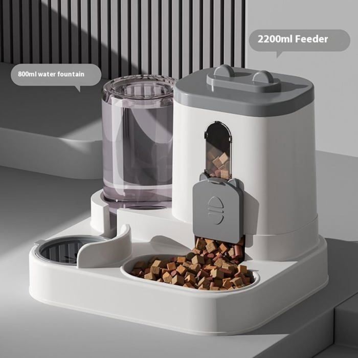 Distributeur Croquettes Chat Abreuvoir et alimentateur Automatique pour Chats Chiens Mangeoirs et Abreuvoirs1L et 300ml Distributeur Croquettes Chat Abreuvoir et alimentateur Automatique pour Chats Chiens Mangeoirs et Abreuvoirs1L et 300ml