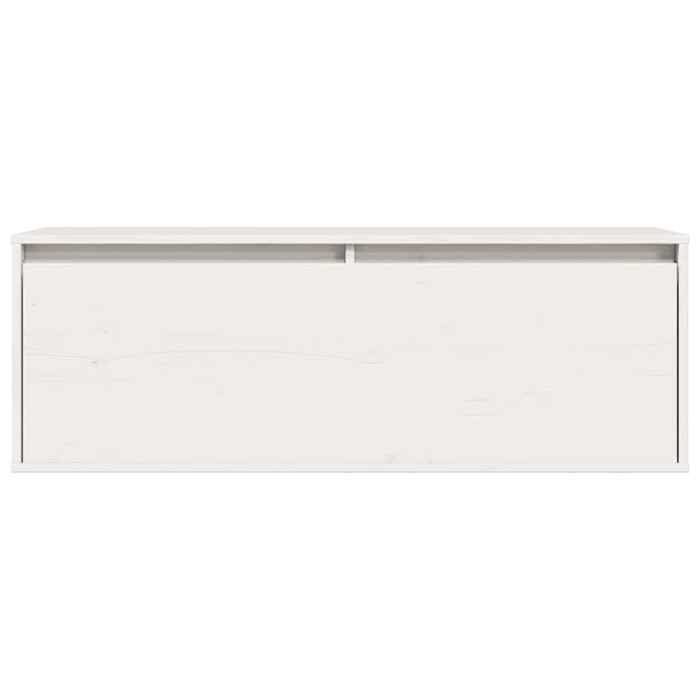 MEUBLE DE SEJOUR Blanc - MODE Armoire murale Blanc 100x30x35 cm Bois de pin massif Nettoyer facile_09_3850