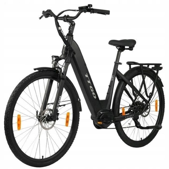 TTGO ZZ-28ST Vélo électrique urbain longue distance - 36V 20Ah 250W - Autonomie 150km - Shimano 9 vitesses - 28 pouces - Noir