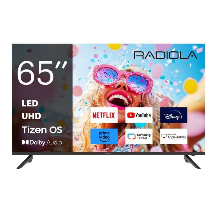 Téléviseur LED 4K UHD RADIOLA RA65A2T 65 (165 cm) Smart Tizen HDMI x3