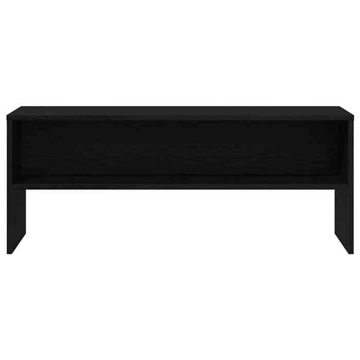 Meuble TV chêne noir 100x40x40 cm bois dingénierie_2 ans garantie_75776