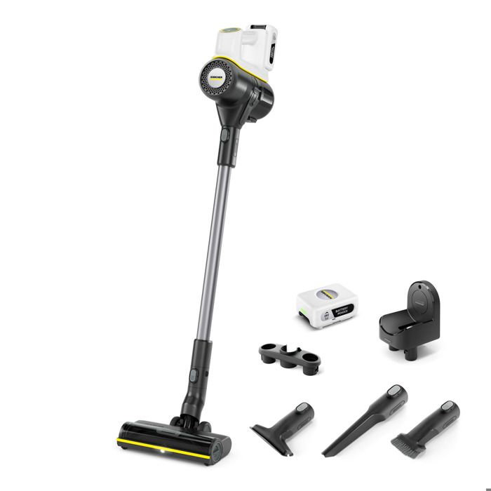 Aspirateur balai sans fil Kärcher VCS 5 28 Infinity Boost 2 batterie HEPA brosse anti emmelement 60min