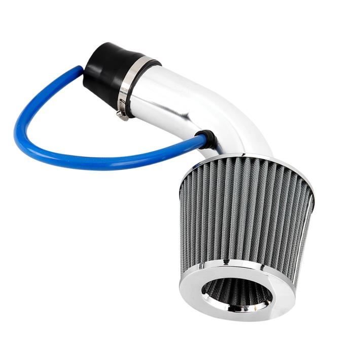 Kit D'admission D'air Froid Universel Pour Voiture, Kit D' Induction De Filtre ¨¤ Air En Fibre De Carbone De 3 Pouces Avec Filtre Et Tube D'admission Enduit De Poudre Pour La