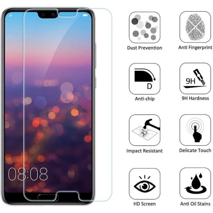 Verre Trempé Honor 200 Lite Lot De 3, Verre Trempé Pour Huawei P20 Lite, Nova 3e, Film Protection Protection Lit