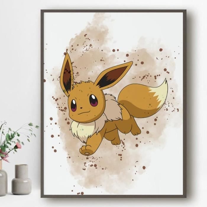 Toile Evoli 30x40cm - Chambre Bébé Garcon Fille - Affiche Décorative Poster  Décoration Maison- Pokemon - Cdiscount Maison