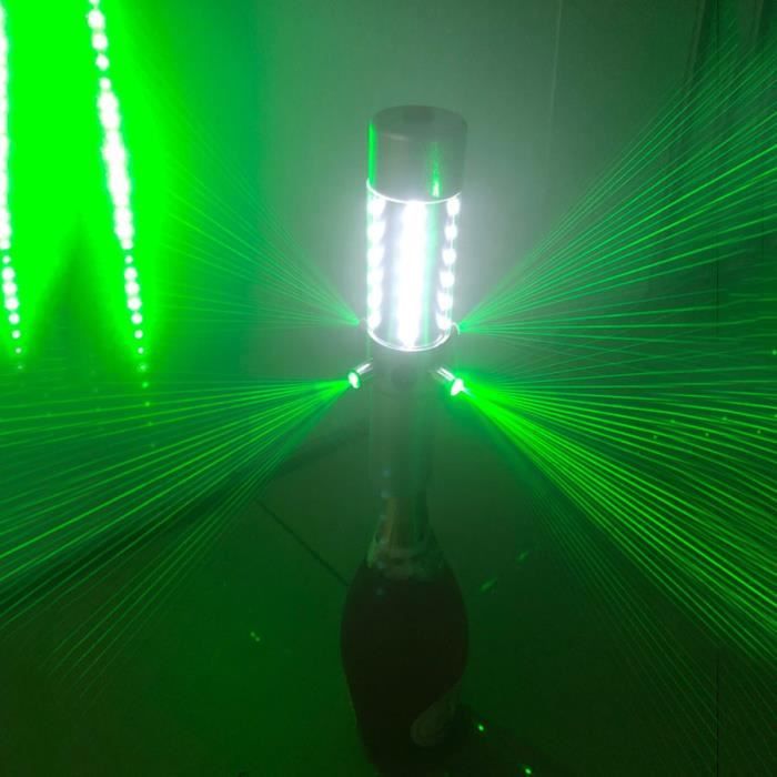 220V UK UK AU Plug 4head Green Laser Baton Stroboscopique LED Rechargeable avec Lumiere Laser Electroniqu Cdiscount Maison