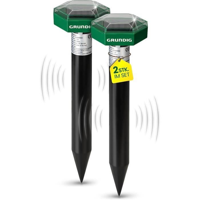 ISOTRONIC Lot de 2 répulsifs solaires anti-taupes pour le jardin ISOTRONIC Lot de 2 répulsifs solaires anti-taupes pour le jardin