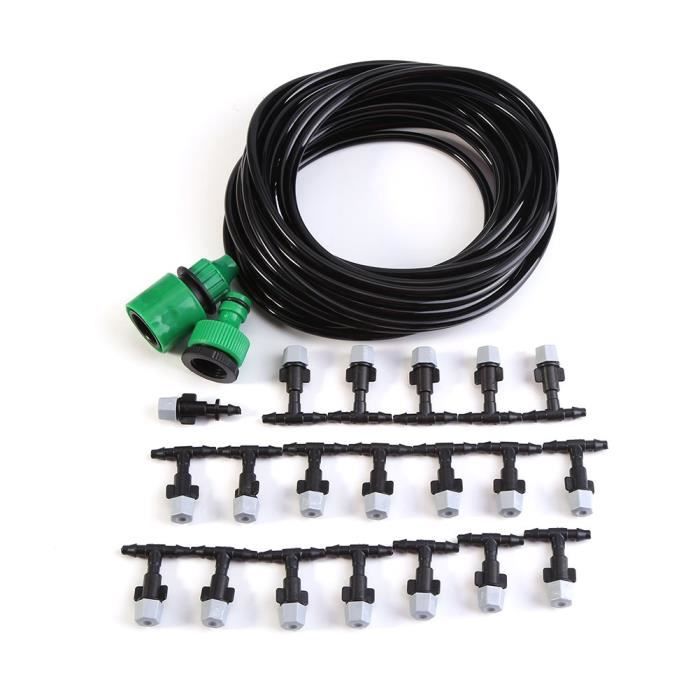 HOLZBRINK Kit N°2 Arrosage Goutte-à-Goutte - 10 Lots Avec Tuyau 3x5 Mm, Goutteurs Bleus 8L/h, Raccords Doubles Et Émetteurs-Flèches Droits - Irrigation Précise Jardin & Pots