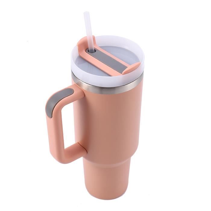 Mug à thé avec poignée, infuseur et couvercle - verre + paille inox avec  filtre