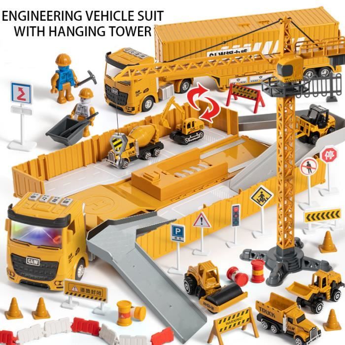 Sy jouets Hot Vente de musique de la construction d'inertie camion léger en plas
