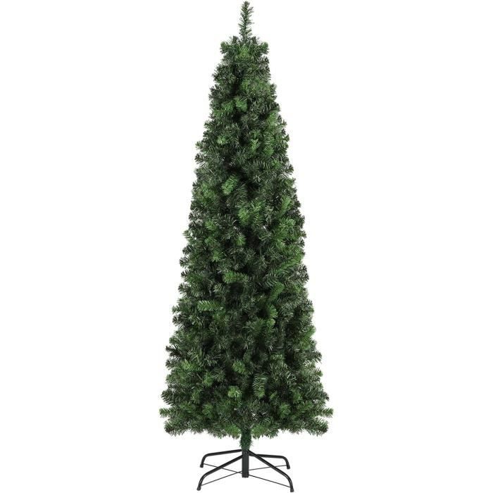 Sapin De Noël Artificiel Slim 180Cm, Arbre De Noel Avec 618 Pointes De