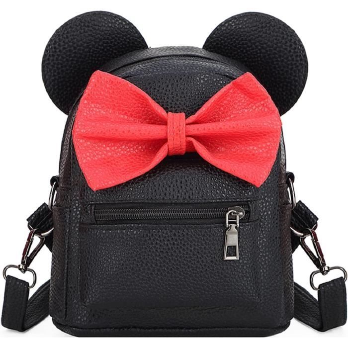 Cartable Scolaire Maternelle Fille Cleminsta - Sac à Dos Oreilles De Souris Nœud Paillettes Rose, Mignon Et Pratique