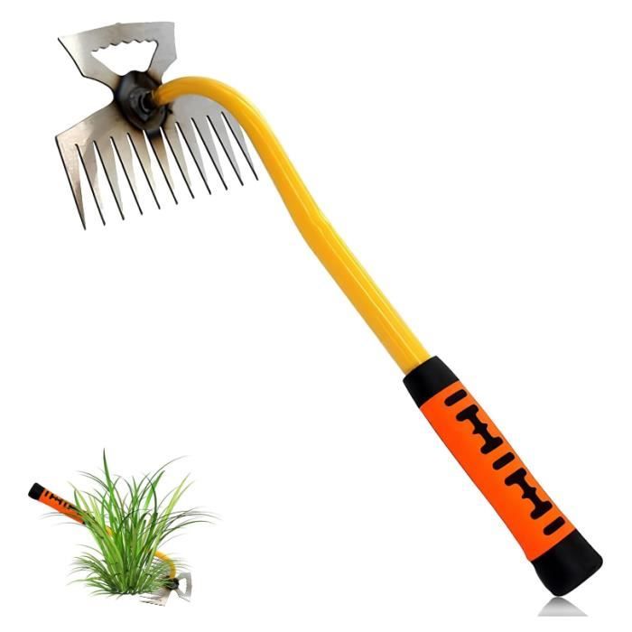 Sylbx Lot De 3 Désherbeurs Manuels + Gants Antidérapants - Outils Jardinage Pour Enlever Mauvaises Herbes