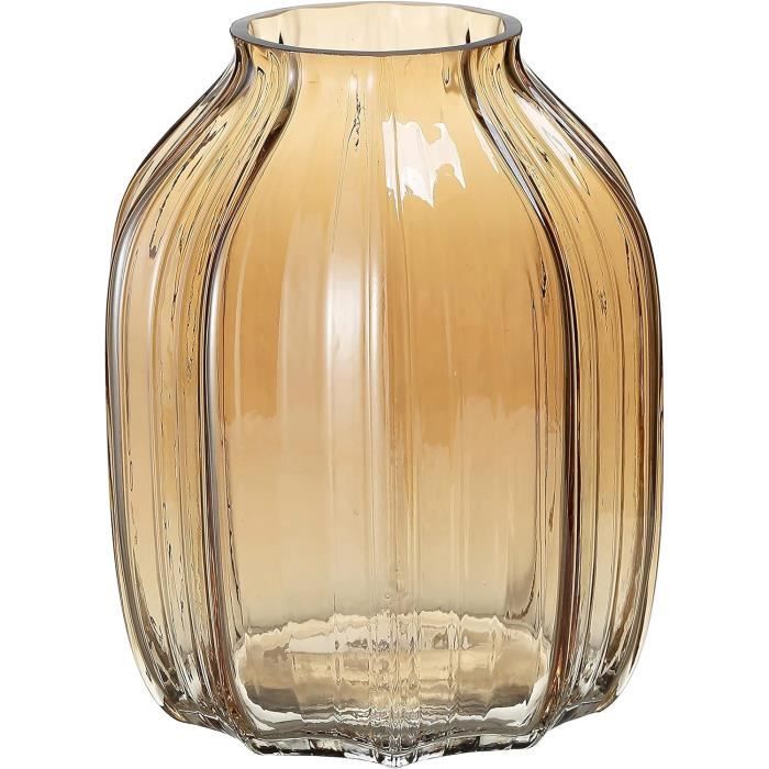 Vase Bonbonne En Verre Recyclé Transparent Dame Jeanne Ambre Jaune – D