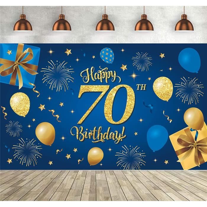 Bannières de fond d'anniversaire intérieures et extérieures personnalisées Décor