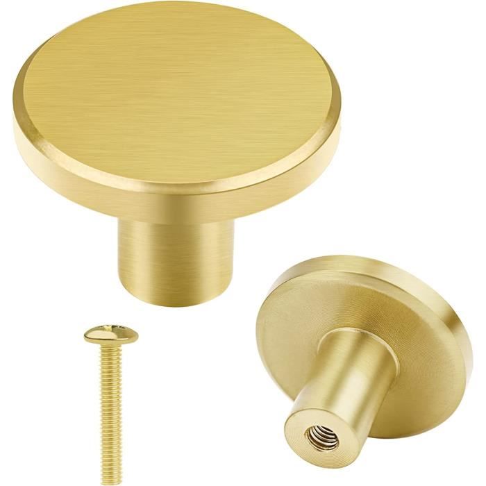 Lot de 10 poignées de porte de tiroir en bronze vintage, bouton de meuble 25 mm