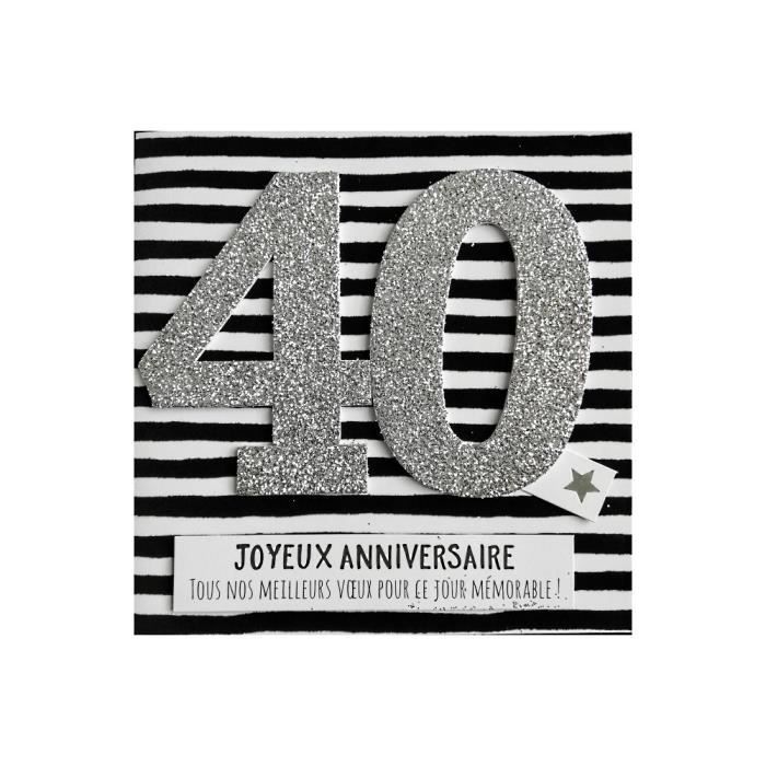 Carte De Voeux Glamour Anniversaire 40 Ans Cdiscount Beaux Arts Et Loisirs Creatifs