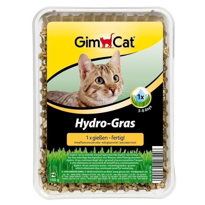 Gimcat Hydro Gras Herbe A Chat A Faire Pousser Soi Meme Facilite Le Transit De Votre Animal 1 X 150 G Animalerie Cdiscount
