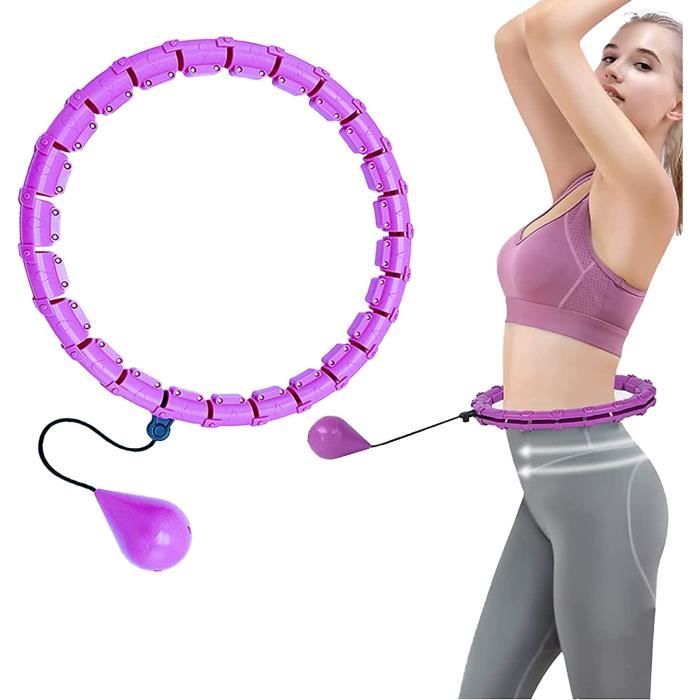 Cerceau Hula Hoop Smart 165cm | Perte Poids Fitness | 32 Nœuds Amovibles Silencieux